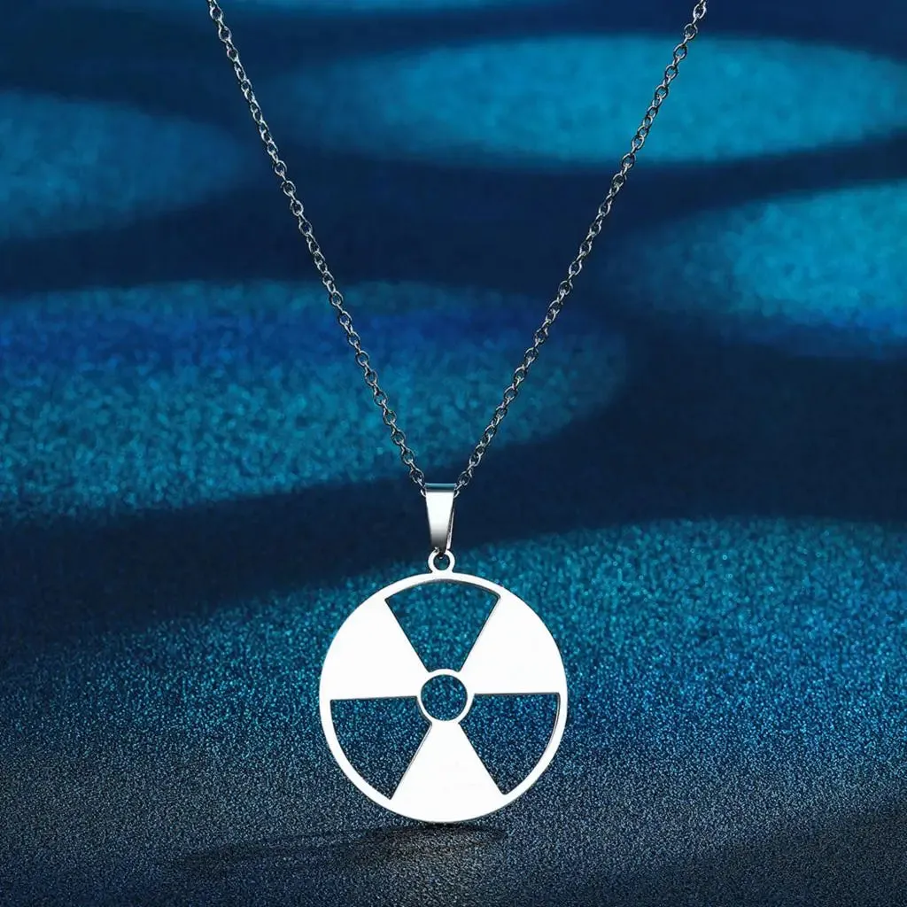 Radiation Hazard Symbol Pendant Radioactive Necklace Hulk Logo Nuclear Emblem Cyber Logo