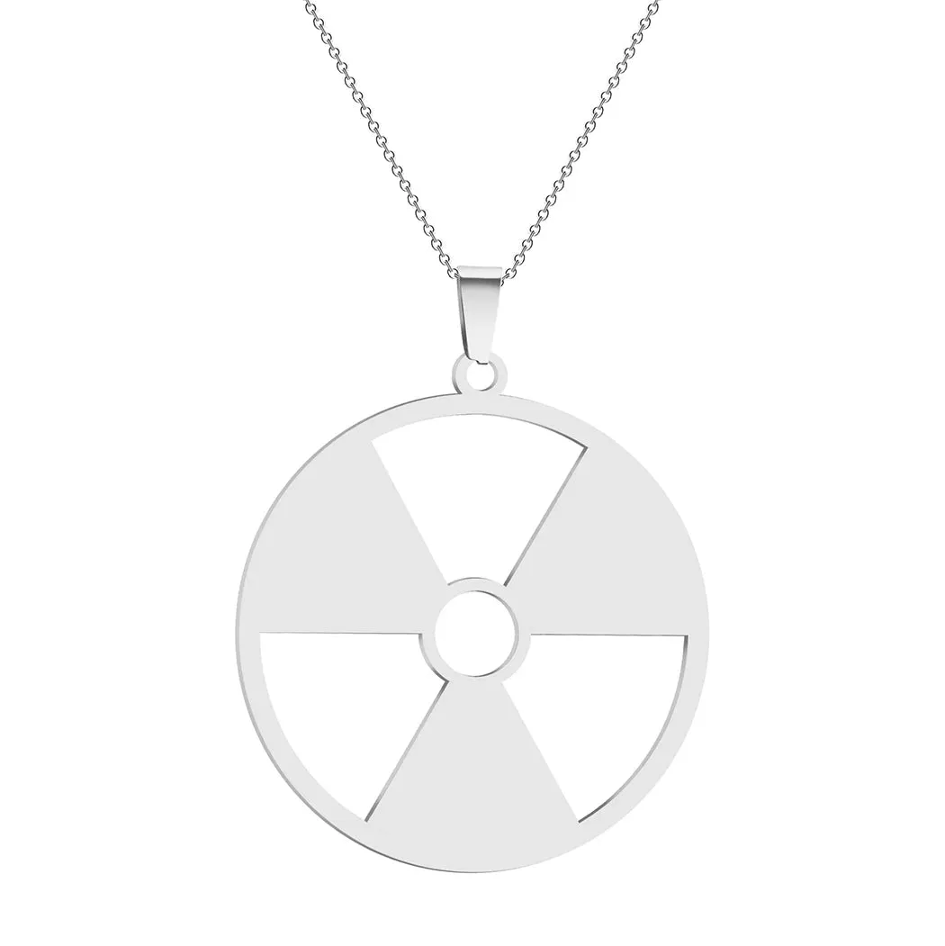 Radiation Hazard Symbol Pendant Radioactive Necklace Hulk Logo Nuclear Emblem Cyber Logo