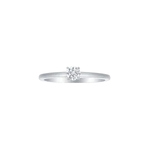 Round solitaire petite ring