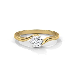 Sara Silver Solitaire Ring | 22KT Gold Vermeil