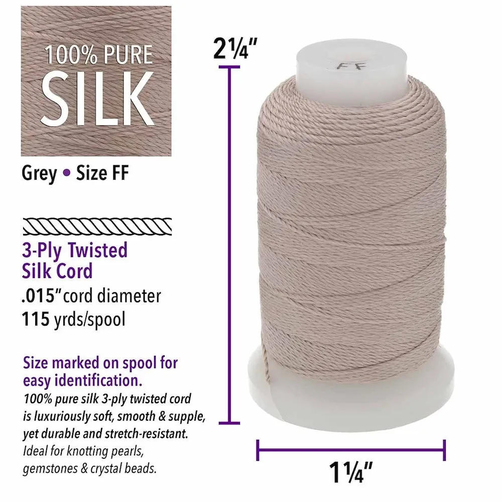 Silk Thread - GREY .38mm (10m)