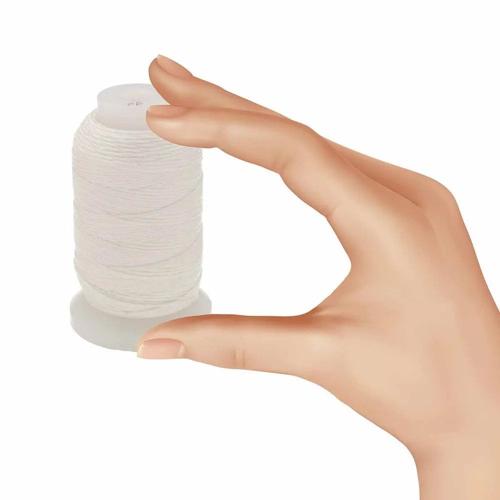 Silk Thread - WHITE .38mm (10m)