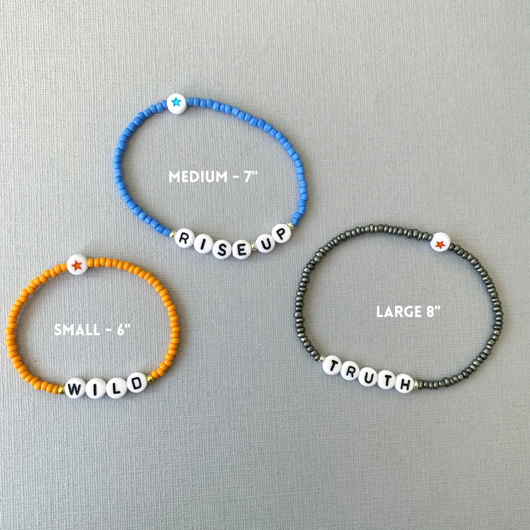 SIZE LARGE (8") | Ready-To-Ship Colourful Bead Bracelets