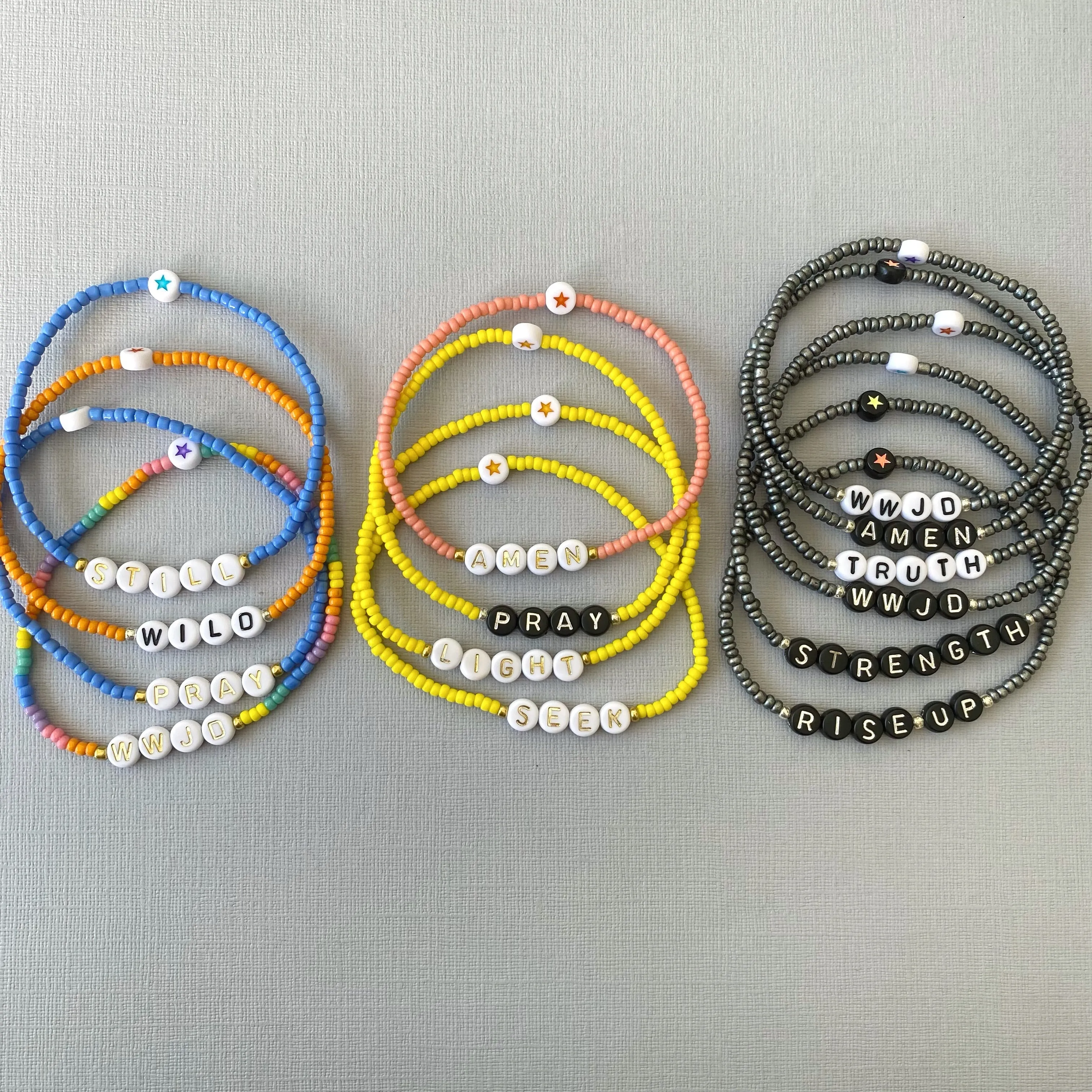 SIZE LARGE (8") | Ready-To-Ship Colourful Bead Bracelets