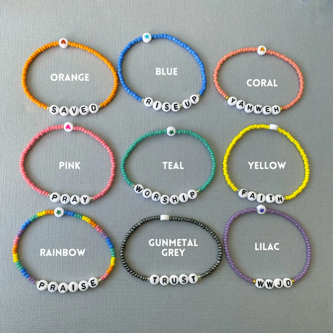 SIZE LARGE (8") | Ready-To-Ship Colourful Bead Bracelets