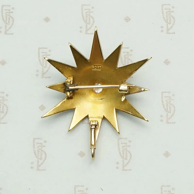 Strikingly Beautiful 18k Pearl and Diamond Jewel
