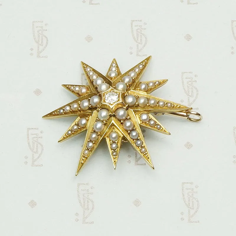 Strikingly Beautiful 18k Pearl and Diamond Jewel