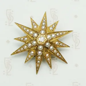 Strikingly Beautiful 18k Pearl and Diamond Jewel