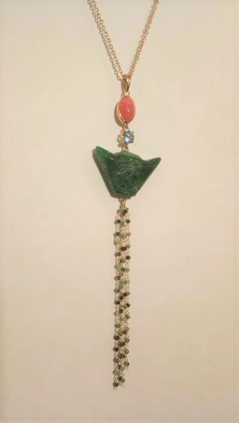 Tassled Jade Ingot Terra Firma Pendant