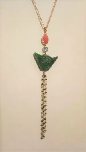 Tassled Jade Ingot Terra Firma Pendant