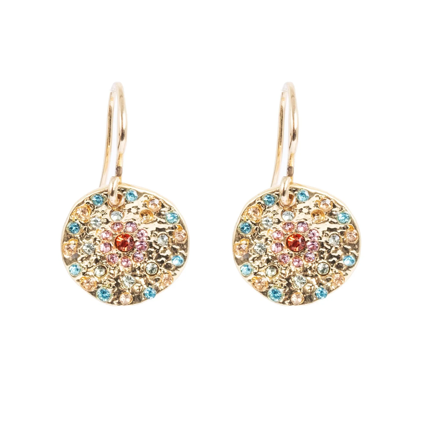 Vibrance Multicolour Fishhook Pendant Earring - Gold