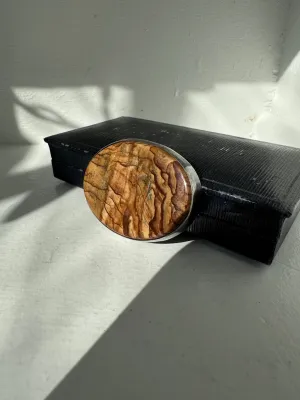 Vintage 1940's Picture Jasper Brooch