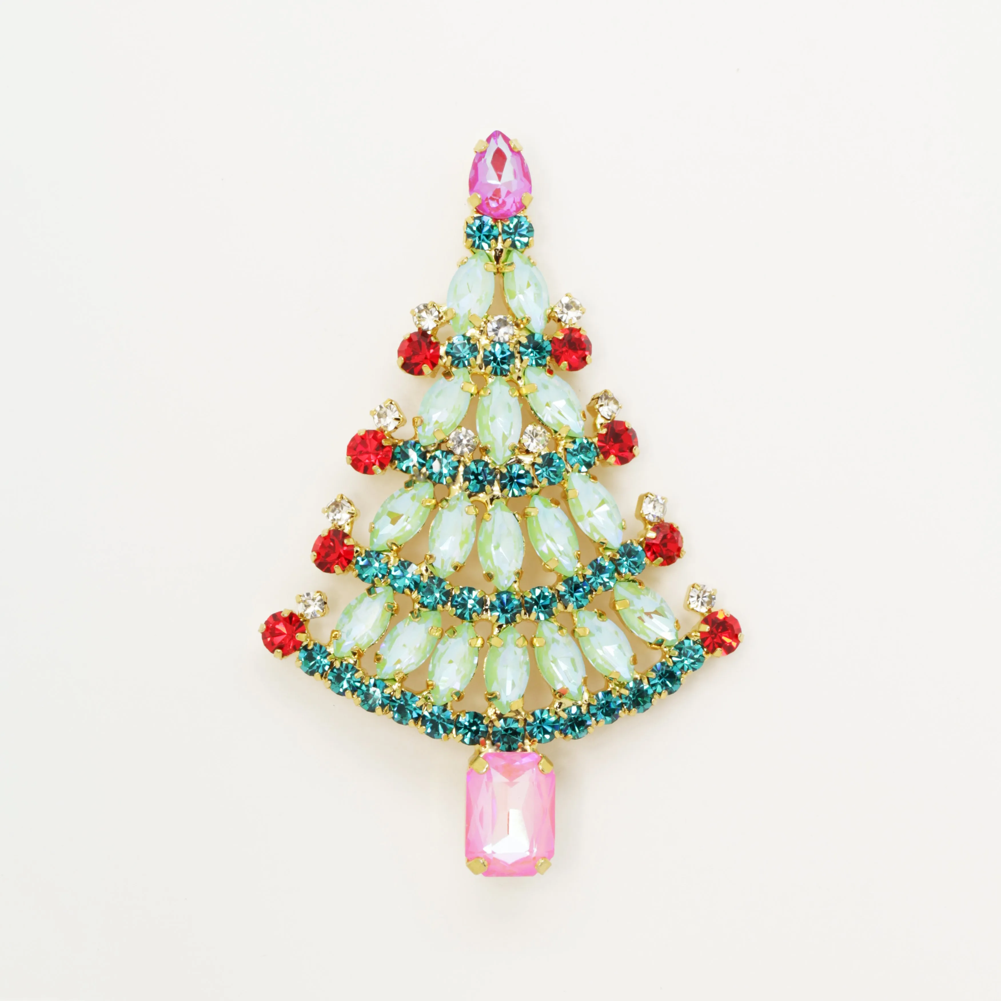 Vintage Style Christmas Tree Brooch