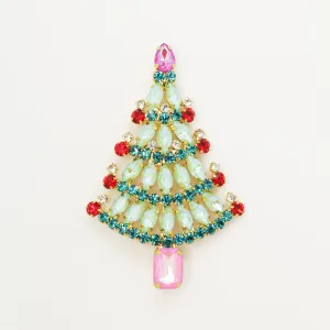 Vintage Style Christmas Tree Brooch
