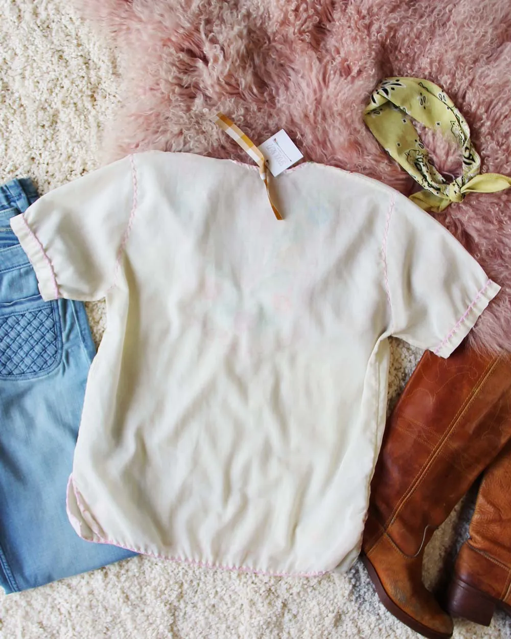 Vintage Swedish Embroidered Top