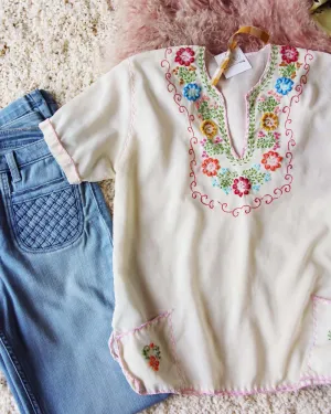 Vintage Swedish Embroidered Top