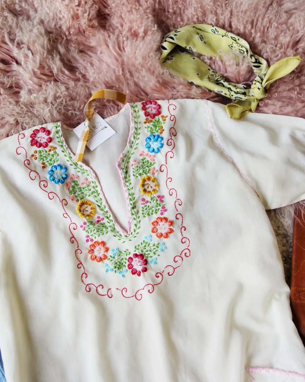 Vintage Swedish Embroidered Top