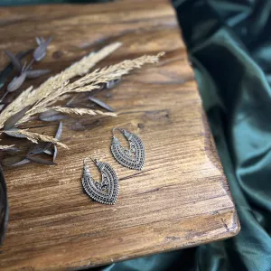 Wild Spirit Silver Heart Earrings